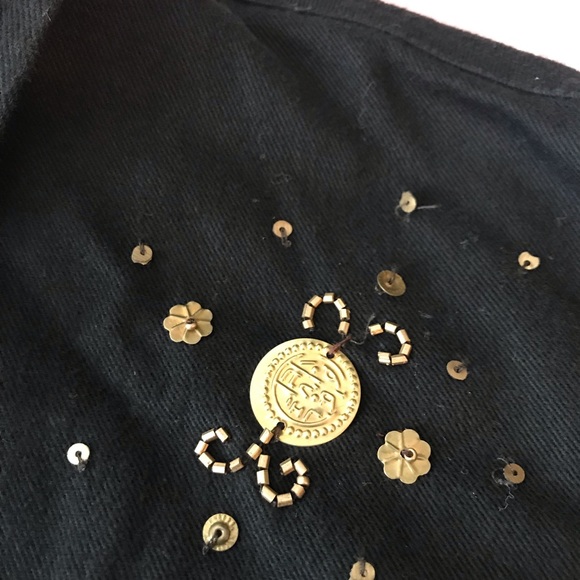 Marisol sequins beads jacket black L - Picture 6 of 8